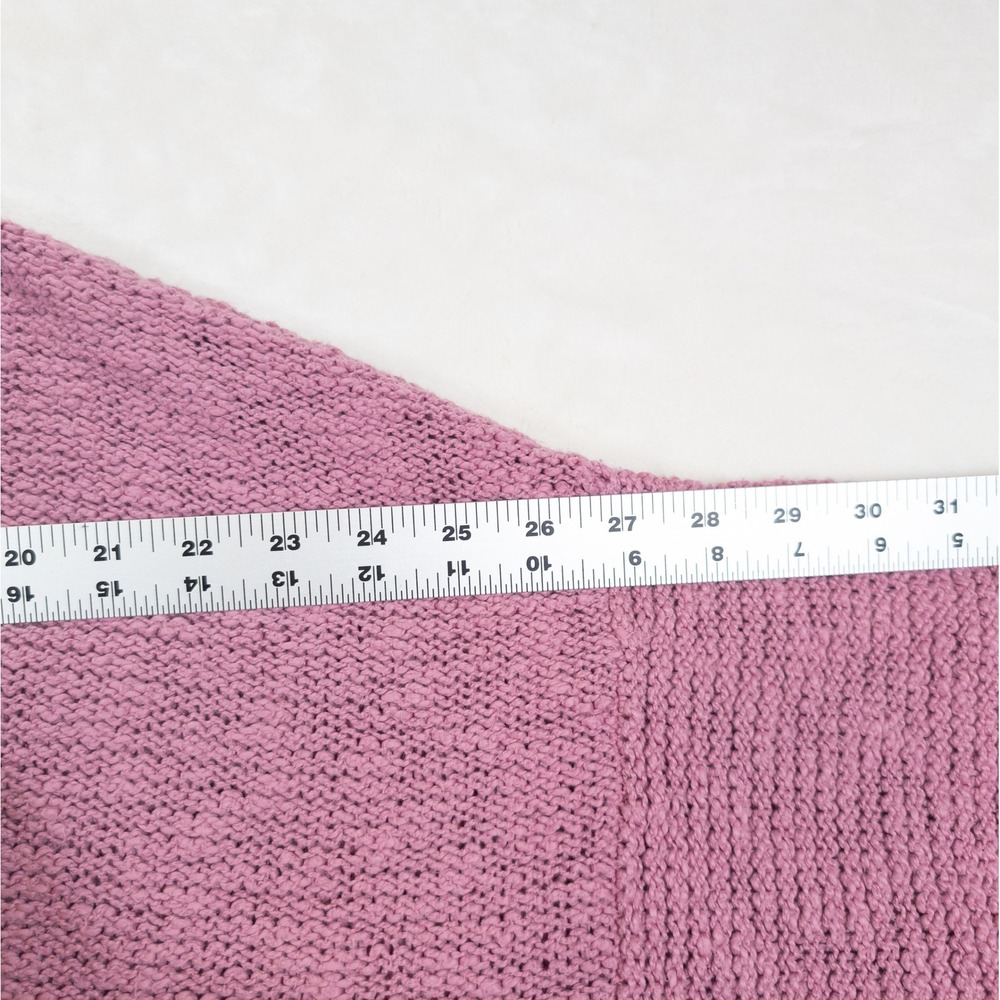 American Eagle Knit Sweater Women M Pink Ribbed Slouchy Soft Girl Cabincore Cozy - Picture 6 of 10